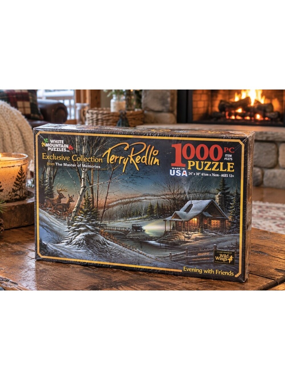 White Mountain Terry Redlin Evening With Friends 1000 Pc Puzzle Sealed 2009 USA